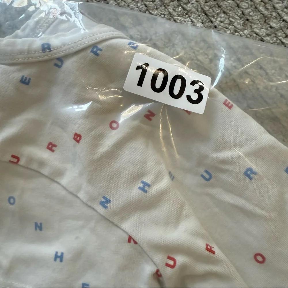 Tinycottons Pima Cotton Letter Print Short Sleeve‎ Bodysuit 12-18M